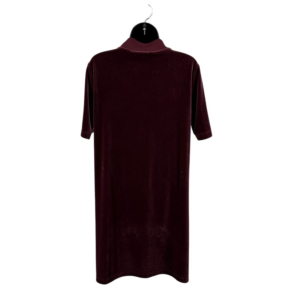 Adidas Velvet Mini T-shirt Dress Women S Purple Short Short Sleeve Big SpellOut - Picture 6 of 9